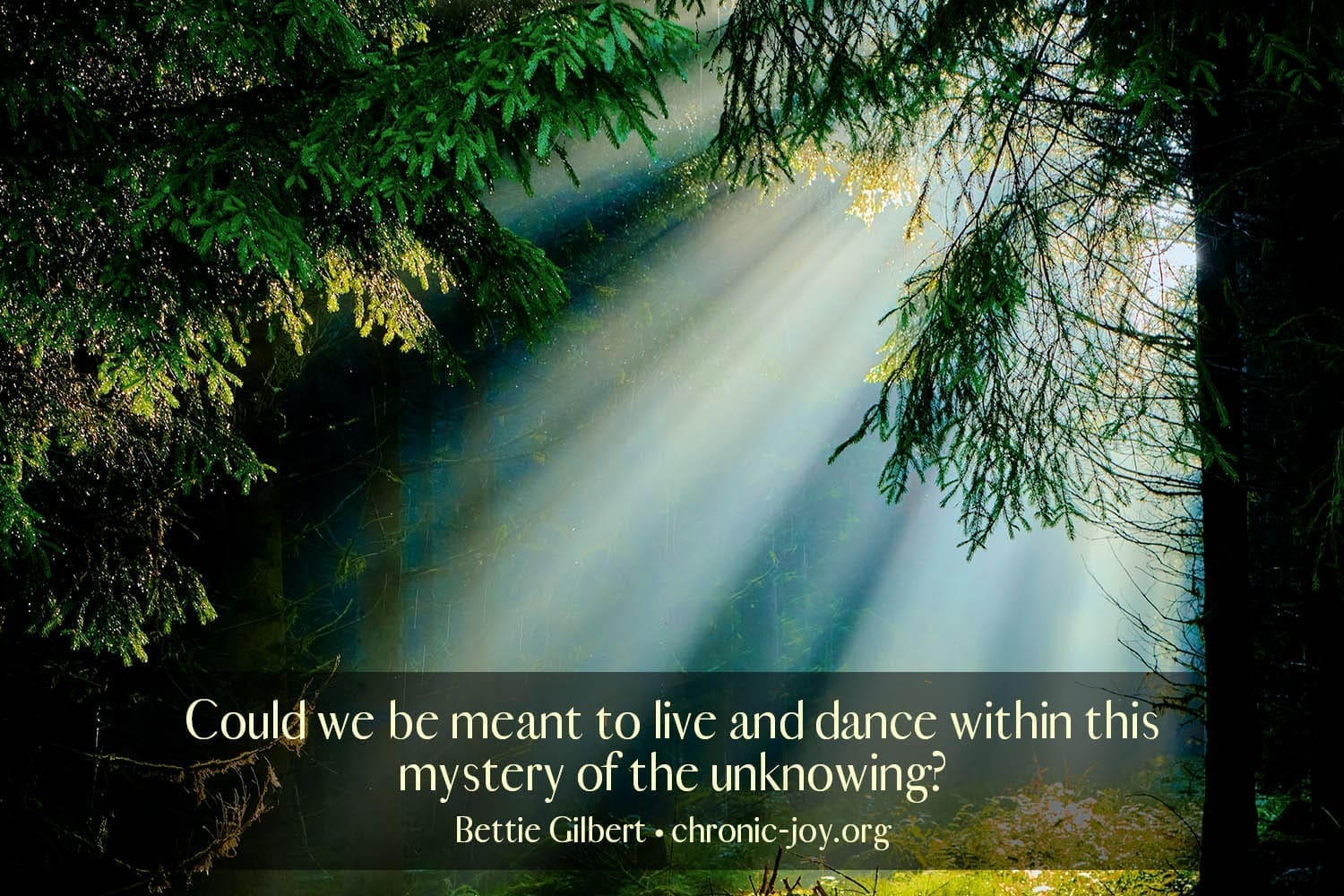 Dancing with the mystery of God.